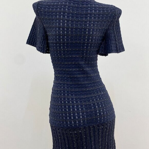 Sandro Paris Knitted Rhinestone Maxi Dress - Picture 11 of 11